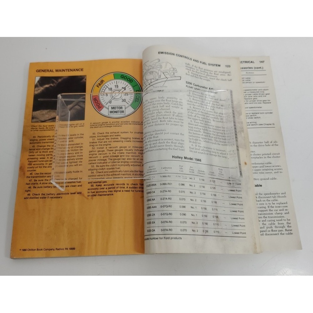 Chilton's ~ Mustang Capri 1979-82 ~ Repair ~ Tune-Up ~ VGC ~ Part no. 6963 - Picture 6 of 8